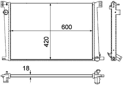 Mini Radiator 17118675266 - Behr 376754591